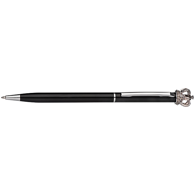 Kugelschreiber mit Krone - schwarz