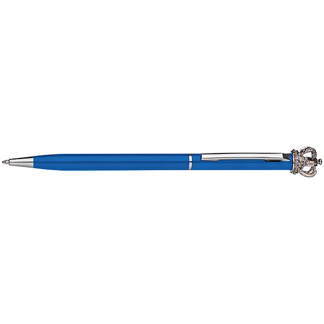 Kugelschreiber mit Krone - blau