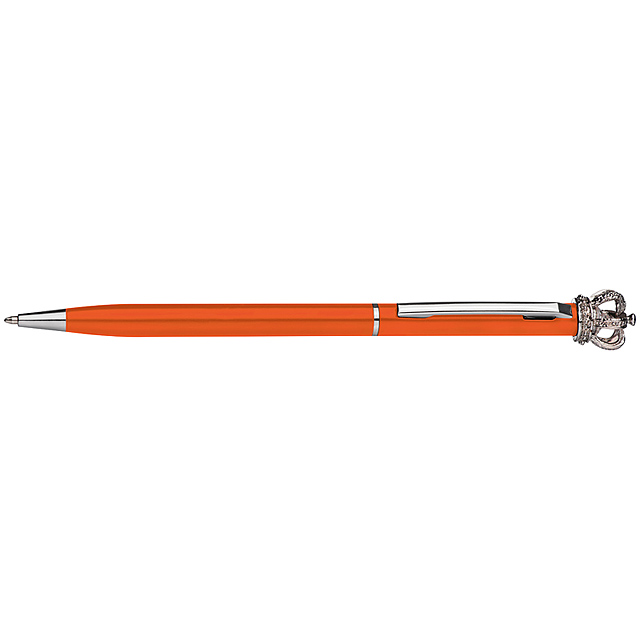 Kovové kuličkové pero king - oranžová