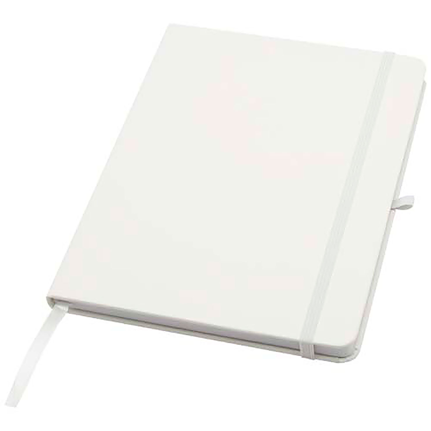 Teak A5 recycled hard cover notebook with lined pages - white