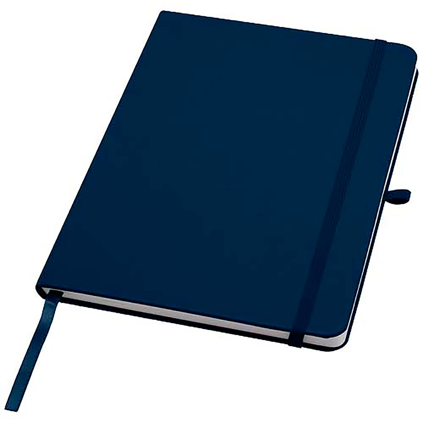 Teak A5 recycled hard cover notebook with lined pages - blue