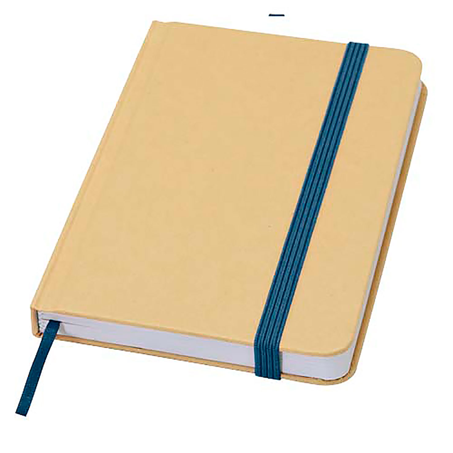 Reed A6 recycled hard cover notebook with plain pages - turquoise