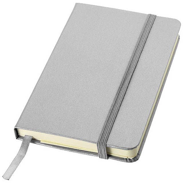 Classic A6 hard cover pocket notebook - silver