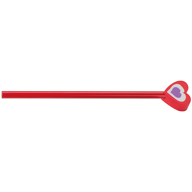 Ceruzka s rôznymi motívmi - červená