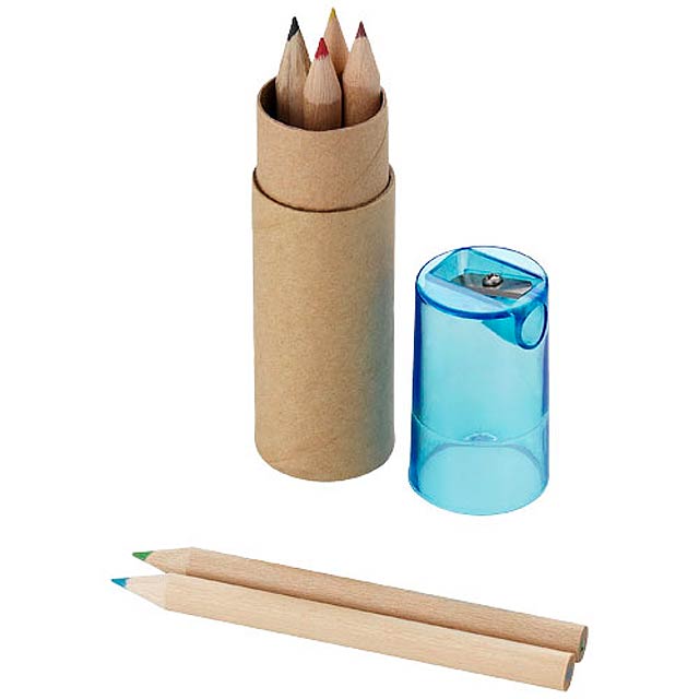 Kram 7-piece coloured pencil set - wood