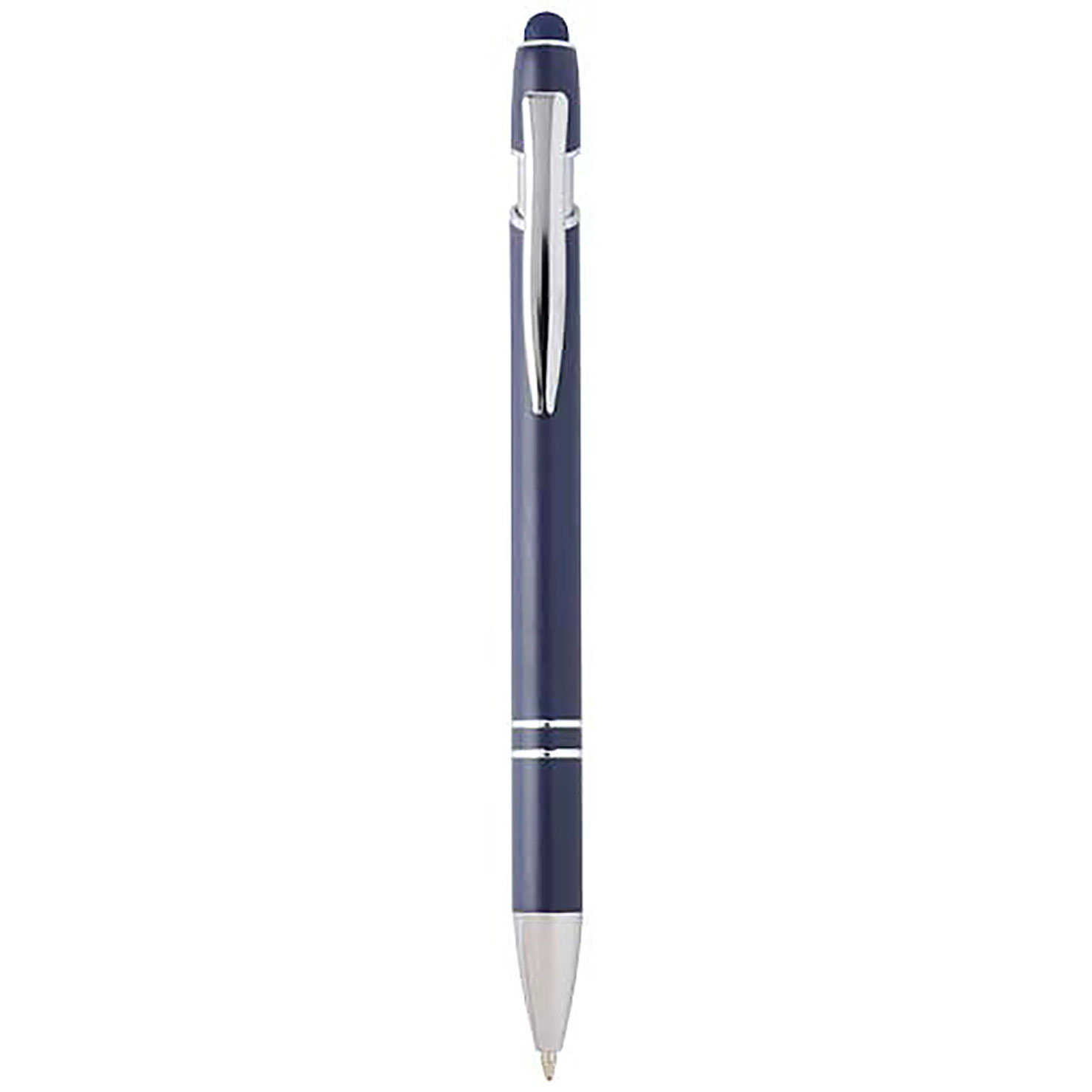 Kish ballpoint pen with silver finish (black ink) - blue