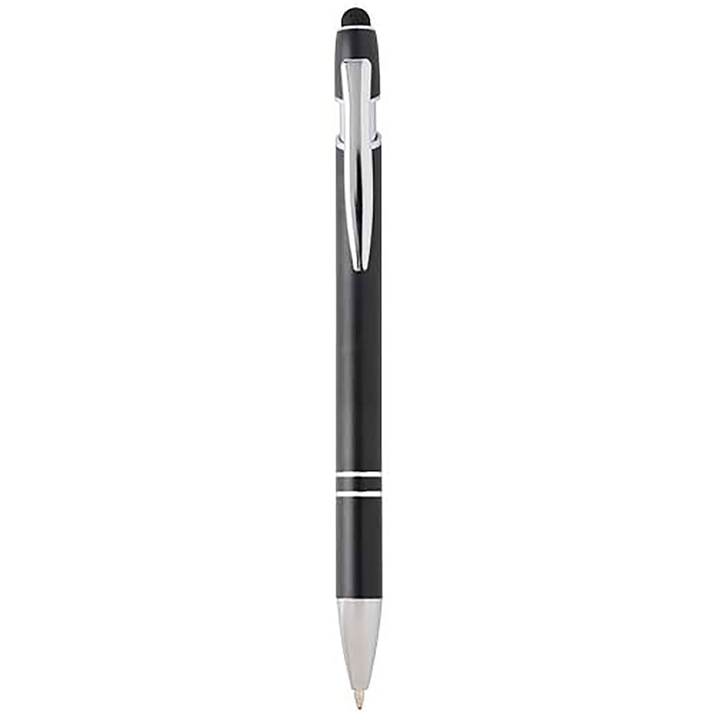 Kish ballpoint pen with silver finish (black ink) - black