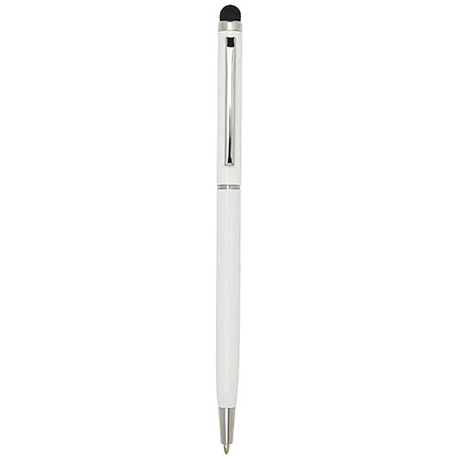 Ore aluminium ballpoint pen with stylus (blue ink) - bílá