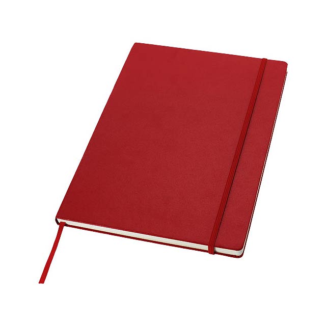 Executive A4 hard cover notebook - transparent red