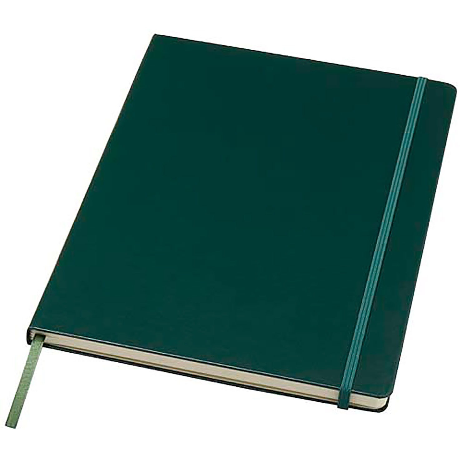 Executive A4 hard cover notebook - green