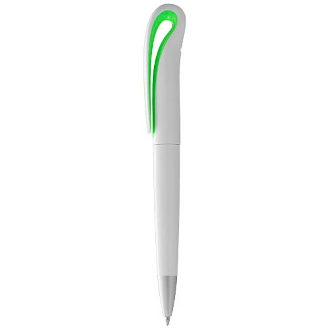 Swansea biele guličkové pero - zelená