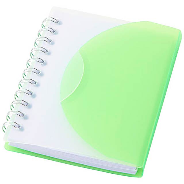 Post A7 spiral notebook with blank pages - green