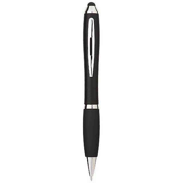 Nash Stylus bunter Kugelschreiber mit schwarzem Griff - schwarz