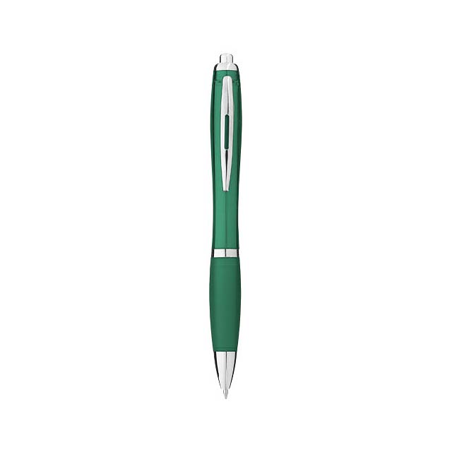Nash ballpoint pen with coloured barrel and grip - green