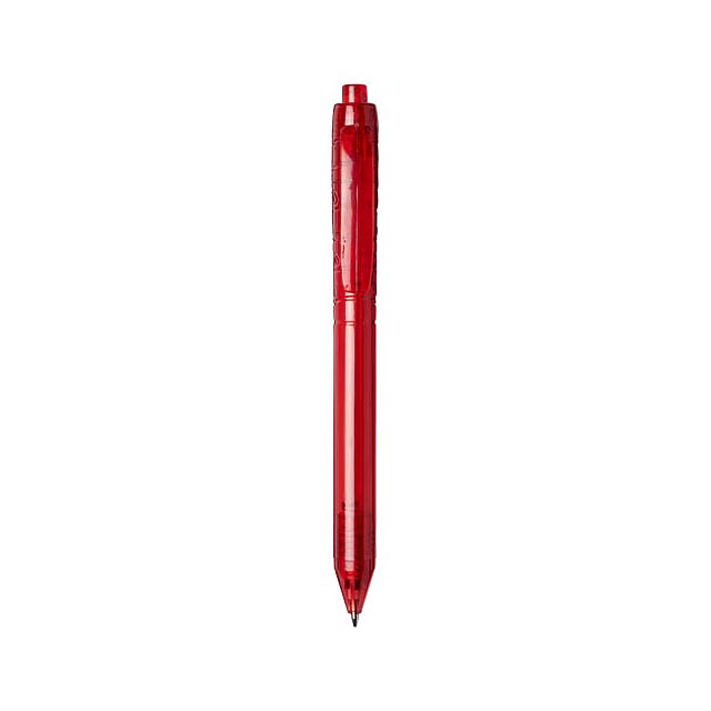 Recyklované kuličkové pero Vancouver - transparentná červená