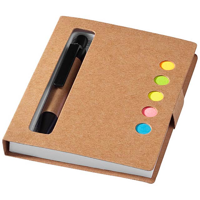 Reveal coloured sticky notes booklet with pen - black