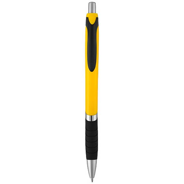 Turbo Kugelschreiber mit Gummigriff - Gelb