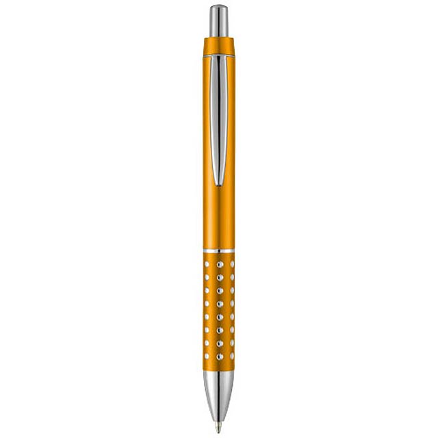 Bling ballpoint pen with aluminium grip - orange