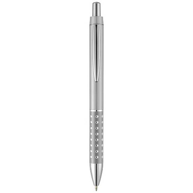 Bling ballpoint pen with aluminium grip - silver