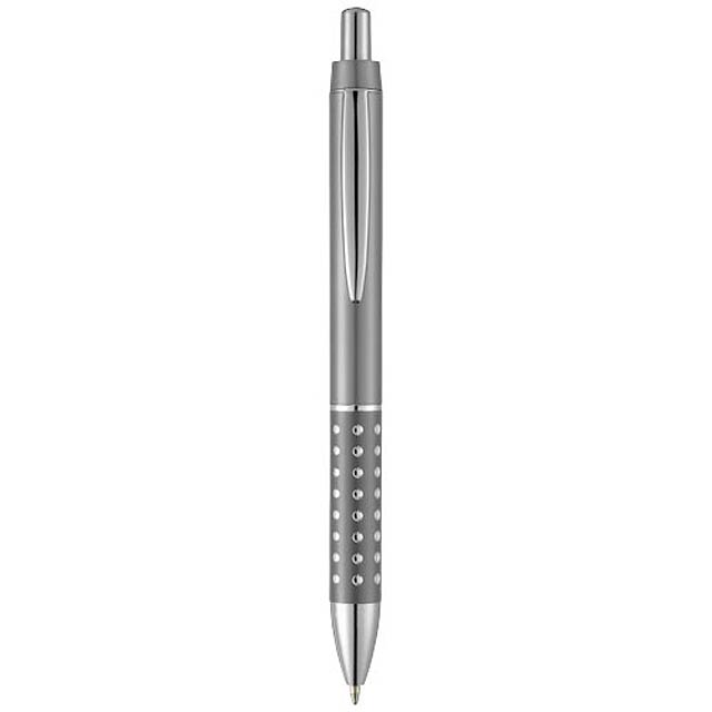 Bling ballpoint pen with aluminium grip - stone grey
