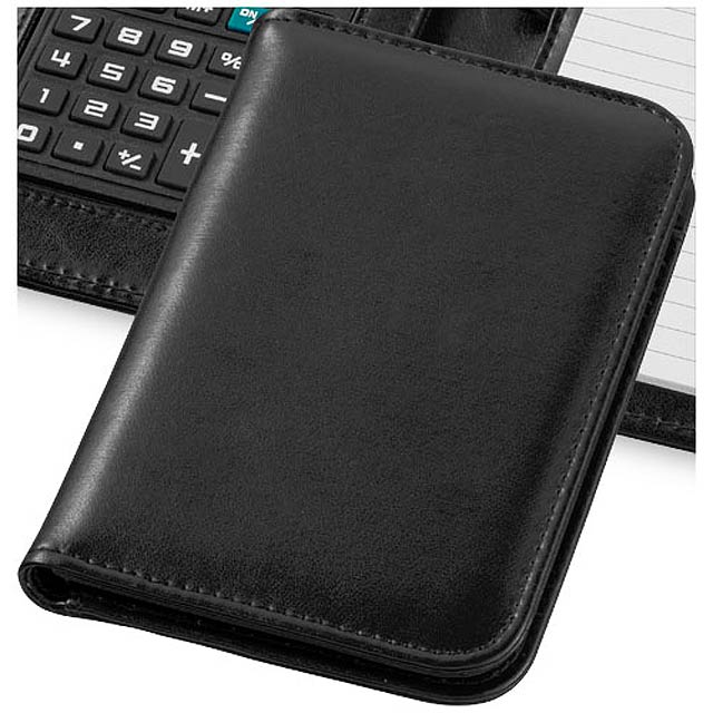 Smarti Taschenrechner mit A6 Notizbuch - schwarz