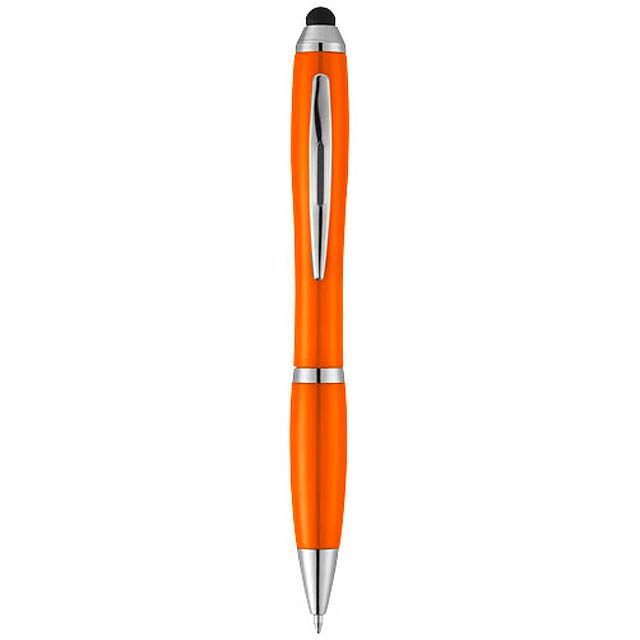 Nash stylus ballpoint pen with coloured grip - orange