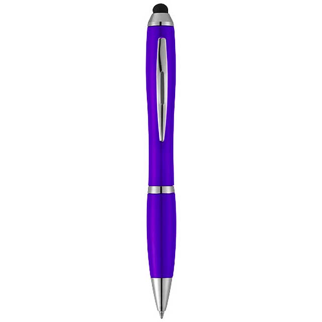 Nash stylus ballpoint pen with coloured grip - violet
