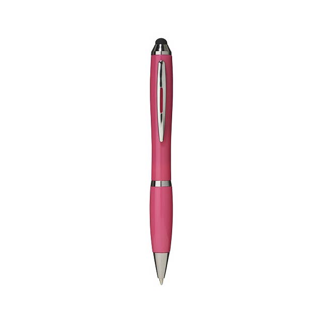 Nash stylus ballpoint pen with coloured grip - fuchsia