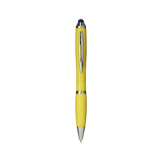 Nash stylus ballpoint pen with coloured grip - yellow