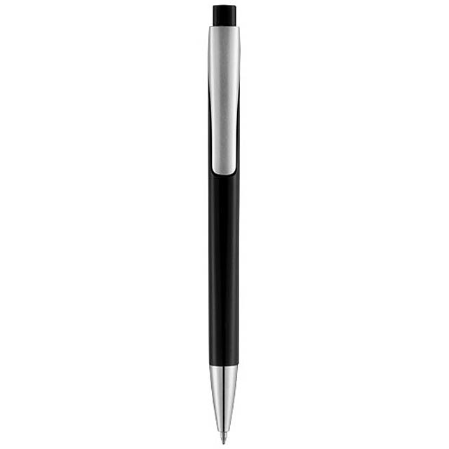 Pavo ballpoint pen with squared barrel - black