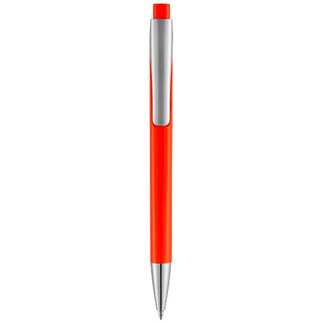 Kuličkové pero s čtvercovým tělem Pavo - oranžová