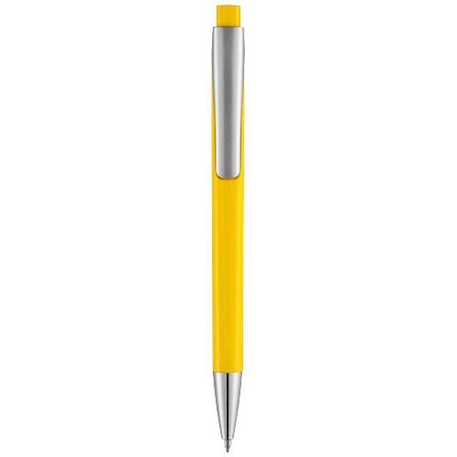 Pavo Kugelschreiber mit viereckigem Schaft - Gelb