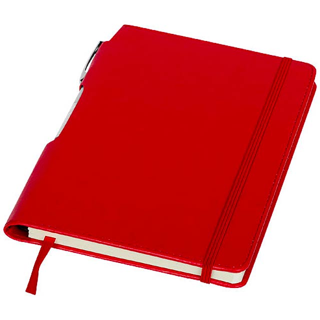 Panama A5 hard cover notebook with pen - red