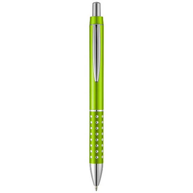 Bling ballpoint pen with aluminium grip - lime