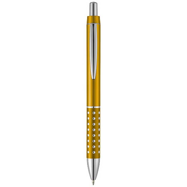 Bling ballpoint pen with aluminium grip - yellow