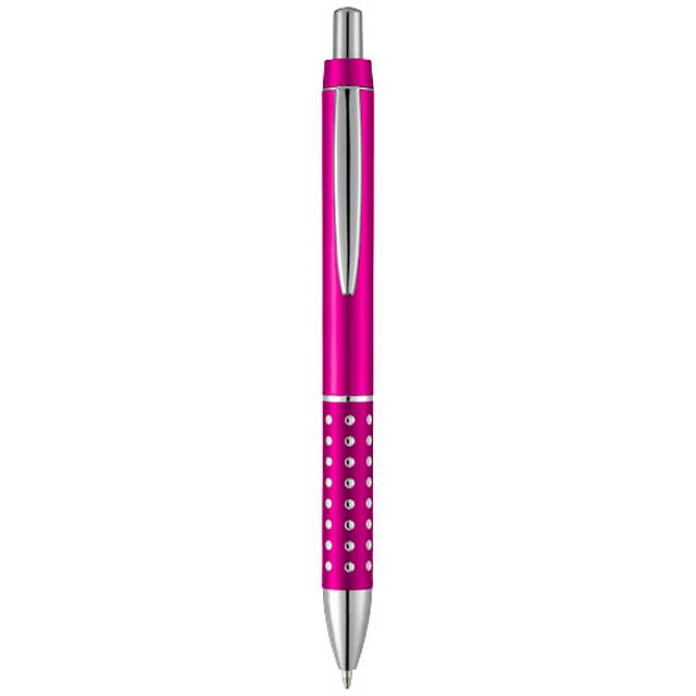 Bling ballpoint pen with aluminium grip - pink