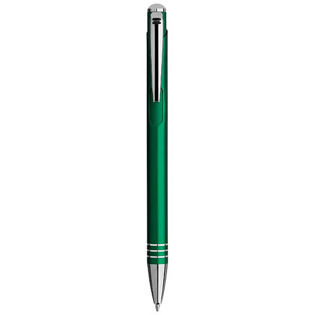 Izmir ballpoint pen with knurled pusher - green