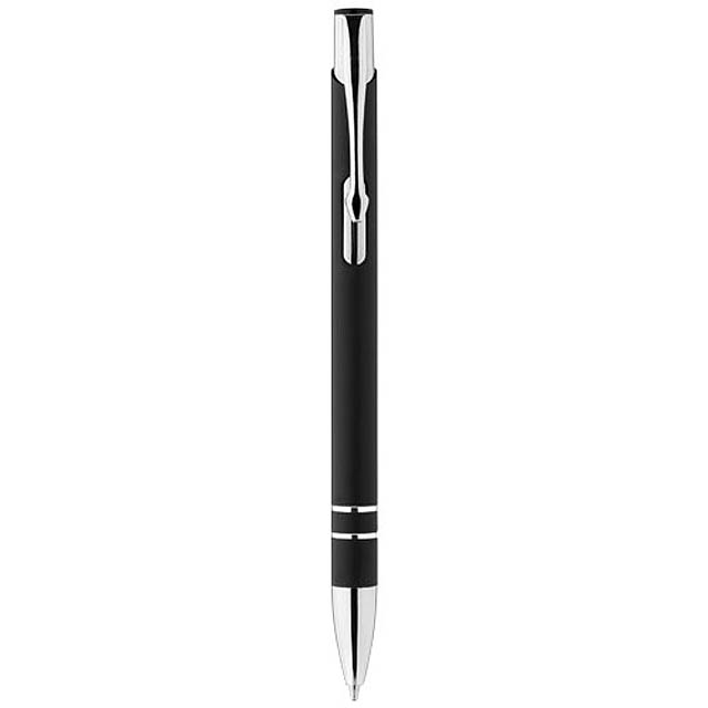 Corky ballpoint pen with rubber-coated exterior - black