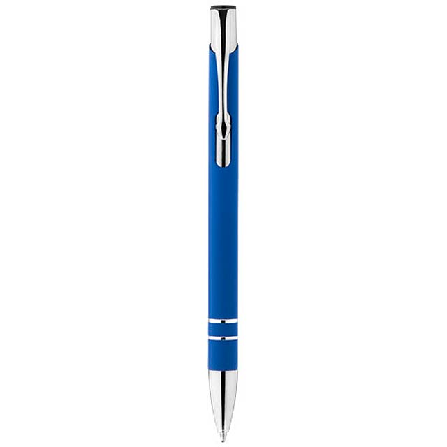 Corky ballpoint pen with rubber-coated exterior - royal blue