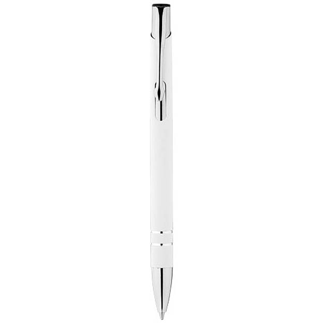 Corky ballpoint pen with rubber-coated exterior - white