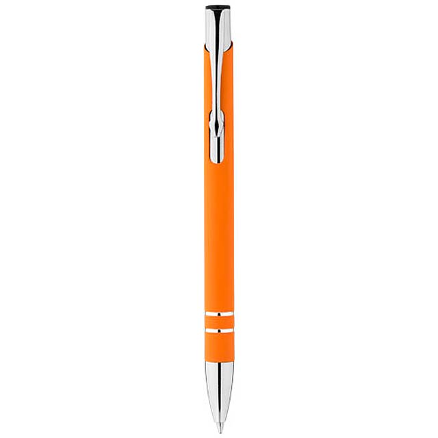 Corky ballpoint pen with rubber-coated exterior - orange