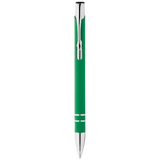 Corky ballpoint pen with rubber-coated exterior - green