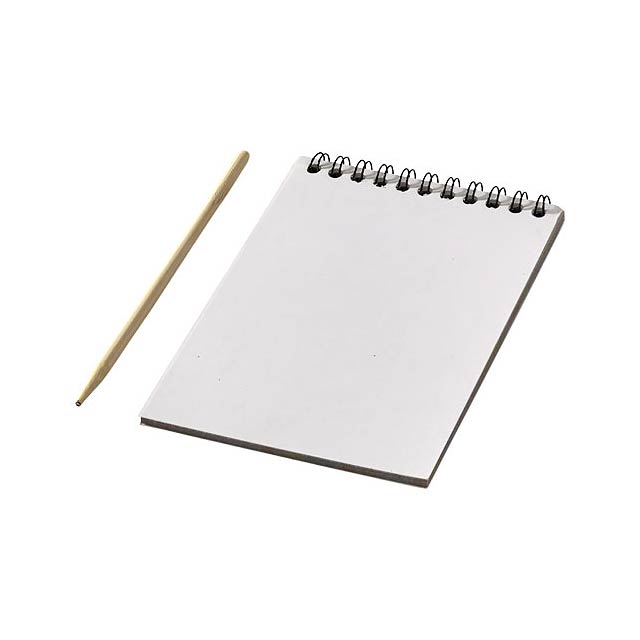 Waynon colourful scratch pad with scratch pen - white