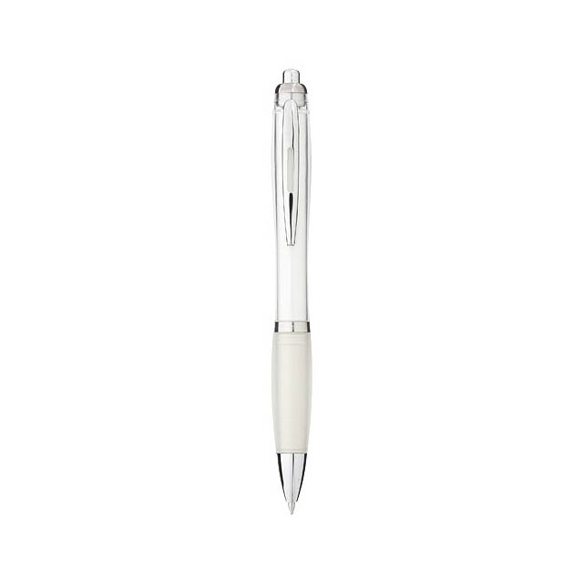 Nash ballpoint pen coloured barrel and grip - white