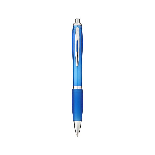 Nash Kugelschreiber mit farbigem Schaft und Griff - azurblau  