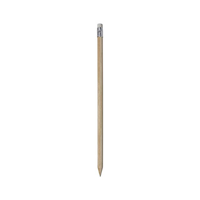 Cay hölzerner Bleistift mit Radierer - Beige
