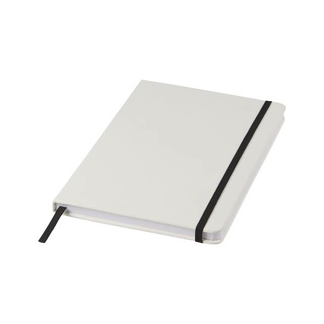Spectrum A5 white notebook with coloured strap - white