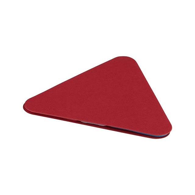 Samolepící štítky ve tvaru trojúhelníku - transparentná červená