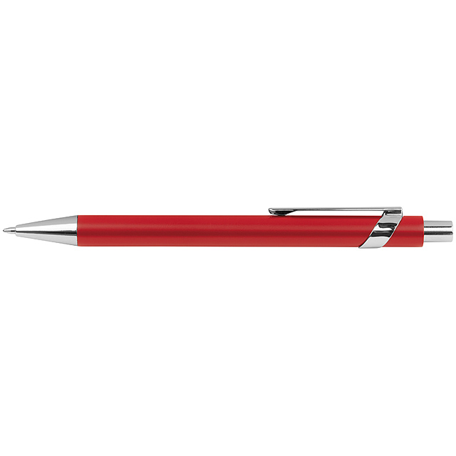 Kovové guľôčkové pero - červená