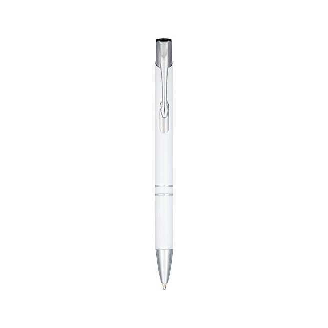 Anodizované kuličkové pero Moneta - biela